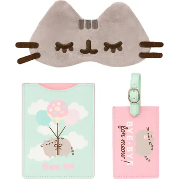 Gadget Cestovní set Pusheen - Bye-Bye for Meow (pouzdro na pas, jmenovka na kufr, maska na oči)