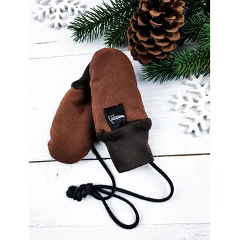 Rukavice Kulišárny Bezpalcové zateplené rukavice BROWN Věk v měsících: 0-6 měsíců