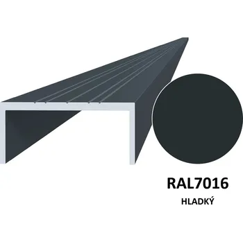 Plot hliníkový U profil, ANTRACIT RAL7016 - hliníkový profil na bránu, plot, 50 x 22 x 2 mm, délka 6 m, materiál EN AW-6060 T66 s povrchovou úpravou antracit lak, cena za kus