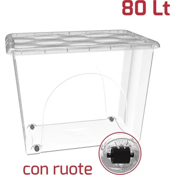 Úložný box RecaPlast ÚLOŽNÝ BOX S KOLEČKY 80 l (BOX)