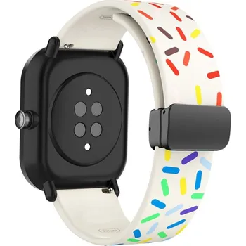 Příslušenství k chytrým hodinkám Silikonový řemínek s magnetickou nastavitelnou sponou Pride edition 20mm Samsung / Huawei / Xiaomi / Garmin Barva: Béžová
