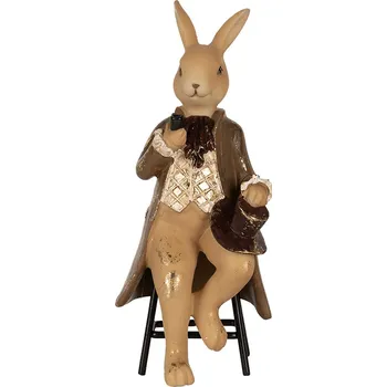 Clayre & Eef - Dekorativní figurka králíka na židli 6PR4112