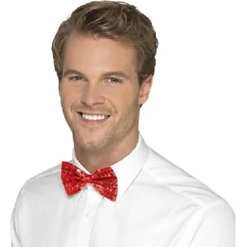 Motýlek Smiffys Motýlek flitrový, červený