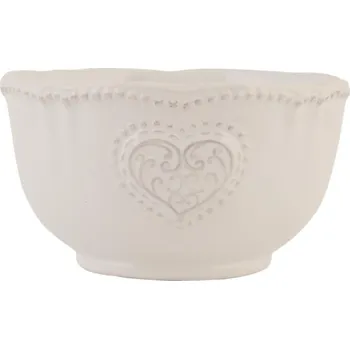 Clayre & Eef - Keramická miska HEART HRTPUN