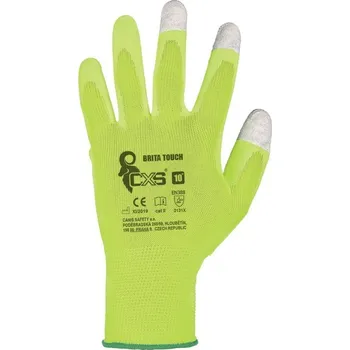 Pracovní rukavice CXS BRITA TOUCH / Rukavice máčené v PU Velikost: 10 / XL