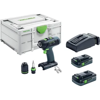 FESTOOL 576446 Akumulátorový vrtací šroubovák T 18+3 HPC 4,0 I-Plus