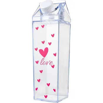Láhev Clayre & Eef - Plastová láhev na vodu HEARTS 65699
