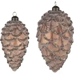 Clayre & Eef - Sada dvou skleněných vánočních ozdob 6GL4123