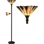 Clayre & Eef - Stojací lampa Tiffany ANTIQUE LONDON 5LL-6319