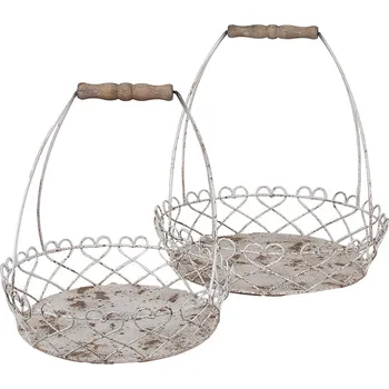 Clayre & Eef - Sada dvou kovových košíků 6Y5619