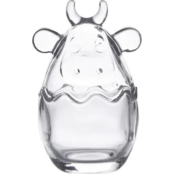 Dóza na potraviny Clayre & Eef - Skleněná dózička COW 6GL4236