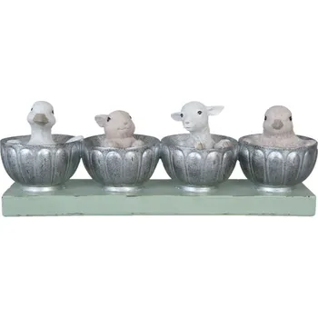 Velikonoční dekorace Clayre & Eef - Dekorativní figurky velikonoční mláďátek 6PR1053