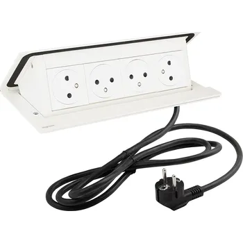 Elektrická zásuvka LEGRAND PopUp, 4x230V, bílá matná