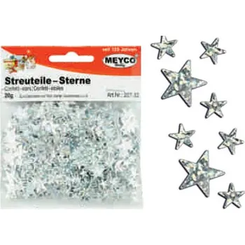 Vánoční dekorace Meyco Dekorační hvězdičky stříbrné
