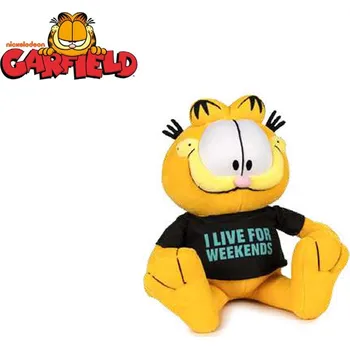 plyšák Garfield - "I live for weekends" 28cm plyšový sedící