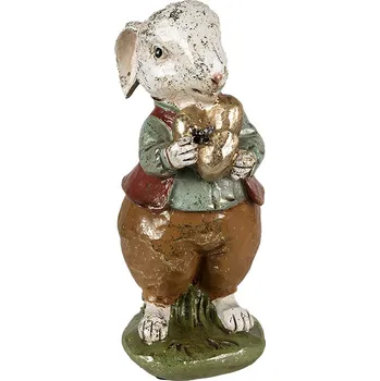 Bytová dekorace Clayre & Eef - Dekorativní figurka králíka s vajíčky 6PR3875