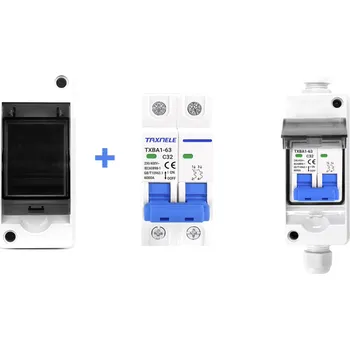 Jistič MXM Venkovní rozvodná krabice IP65 s AC MCB jističem pro fotovoltaiku