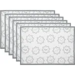 Clayre & Eef - Textilní prostírání LOVELY GREY DOG - sada 6 kusů LGD40