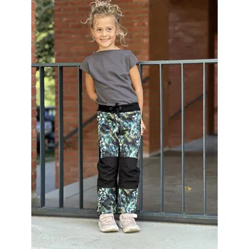 Chlapecké kalhoty Dětské softshellové kalhoty - smaragdové listí Velikost: 86