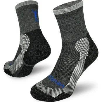Pánské ponožky Northman Trekking Light Merino Velikost: 45-47 Tmavě šedé Lehké Turistické Merino Ponožky