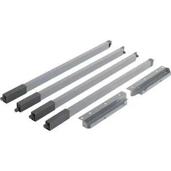 Nábytkové kování STRONG StrongBox sada dvou párů hranatých relingů H204/350mm barva šedá