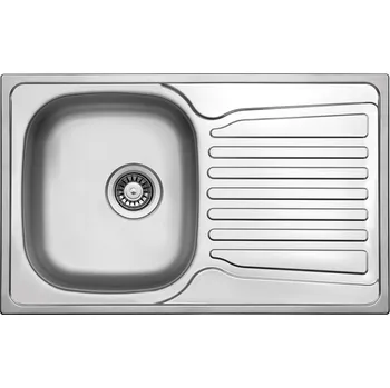 Nerezový dřez STRONG StrongSinks S1 Dřez Nisa, nerez satén 780x480 s odkapem, horní montáž