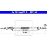 Spojkové lanko ATE pro Citroen Berlingo (MF) 96-11 (24372803382, 2150V1)