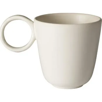 Bolia Hrnek s ouškem Edge Mug w. Handle 2ks, ecru stoneware