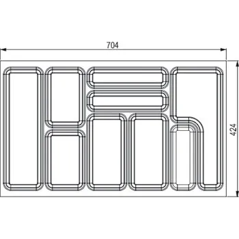 Příborník do zásuvky STRONG StrongIn Příborník 704x424 mm pro StrongBox bílý