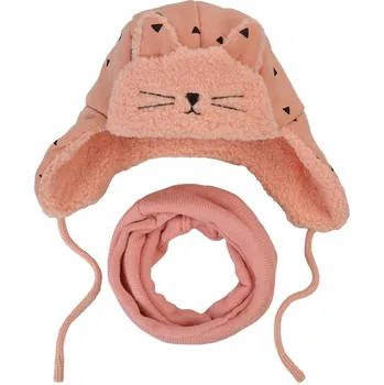 Šála Clayre & Eef - Dětská šála a beranice PINK MLLLSH0001P