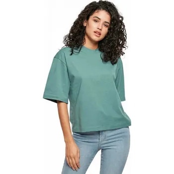 Dámské tričko Organické oversize tričko Urban Classics se středně dlouhými rukávky Barva: modrozelená, Velikost: 4XL