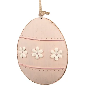 Velikonoční dekorace Clayre & Eef - Kovové vajíčko k zavěšení 6Y5576