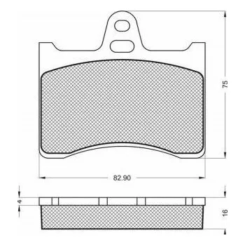 Brzdová destička Zadní brzdové destičky Meyle 8915 pro Citroen Xantia Break, XM Break a CX Break (425129)