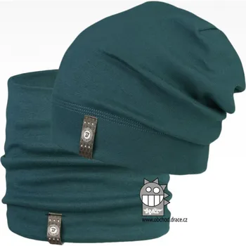 Čepice Bavlněná čepice a nákrčník Dráče - Alan 13, petrol Barva: Petrol, Velikost: 52-54