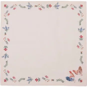 Utěrka Clayre & Eef - Textilní ubrousky CHICKEN AND ROOSTER (sada 6 kusů) CAR43