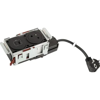 Elektrická zásuvka LEGRAND DisqIn 1x230, 1x USB A+C, černá