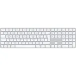 Apple Magic Keyboard s Touch ID a numerickou klávesnicí bílá - česká Stříbrná