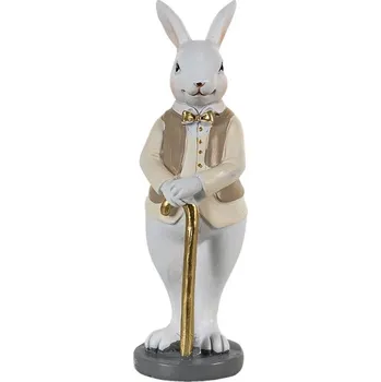 Clayre & Eef - Dekorativní figurka králíka s hůlkou 6PR3585