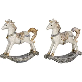 2ks Dekorativní soška houpacího koně - 7*2*8 cm