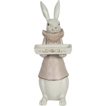 Bytová dekorace Clayre & Eef - Dekorativní figurka králičí slečny s mísou 6PR3153