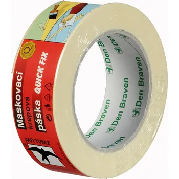 malířská páska Den Braven Quick Fix B7041RLV maskovací krepová páska světle žlutá 50 mm x 50 m