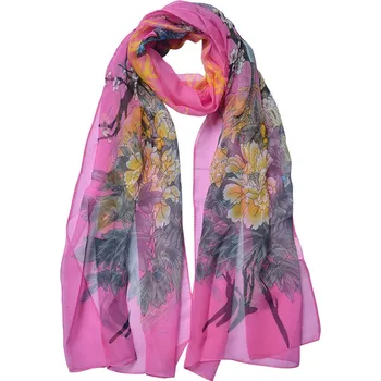 Šátek Clayre & Eef - Šátek PINK YELLOW FLOWERS JZSC0724P