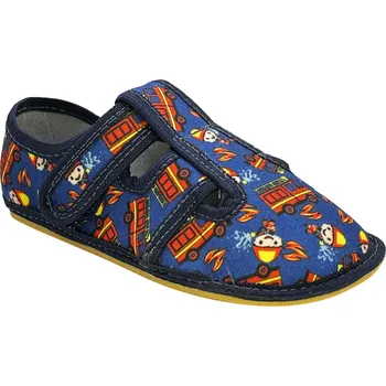 Chlapecké bačkory Dětská textilní barefoot obuv Bighorn MAHURY 5101 A Velikost: 33