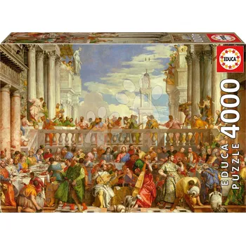 Puzzle Puzzle The Wedding At Cana Paolo Veronese Educa 4000 dílků a Fix lepidlo