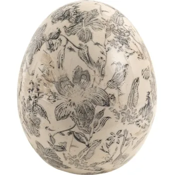 Clayre & Eef - Dekorativní keramické vajíčko FLOWERS THE VALLEY 6CE1451M