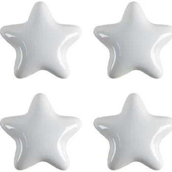 Vánoční ozdoba Clayre & Eef - Sada čtyř keramických úchytek STAR 65296