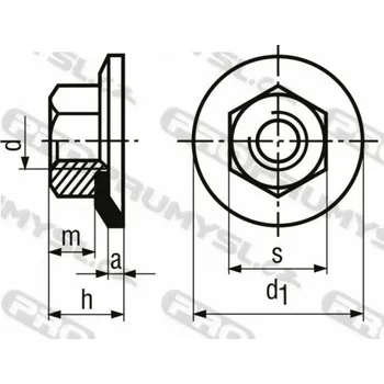 Matice Matice šestihranná M5 |08| pozink s integrovanou podložkou