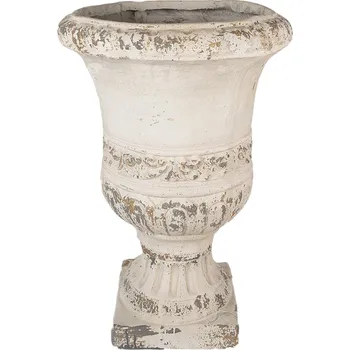 Květináč Clayre & Eef - Květináč na stopce z magnesia oxide 50757