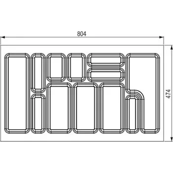 Příborník do zásuvky STRONG StrongIn Příborník 804x474 mm pro StrongBox bílý