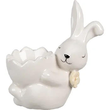Velikonoční dekorace Clayre & Eef - Keramický kalíškem na vajíčko RABBIT 6CE1700